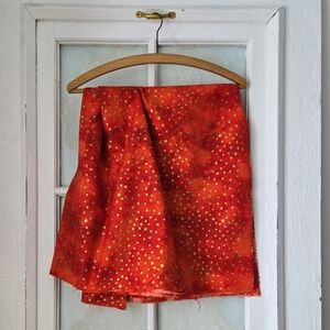 Red Orange Gold Dot Craft Fabric Panel